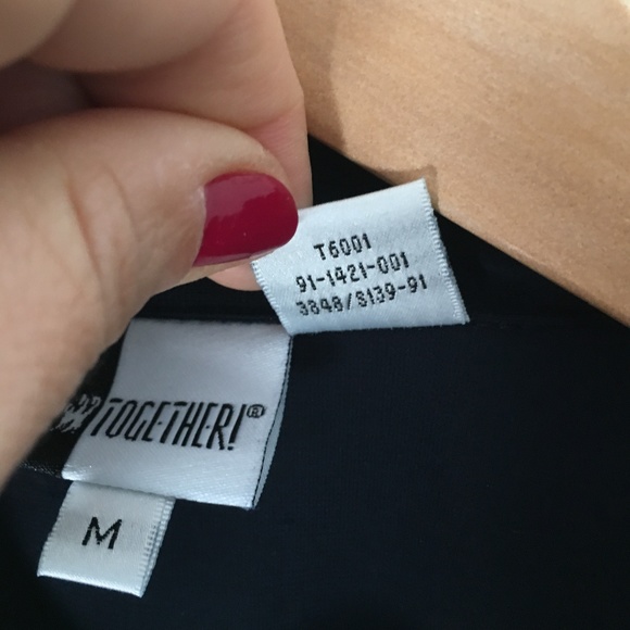 TOGETHER! Navy Button Down Country Shirt M 🐎 - Picture 6 of 6